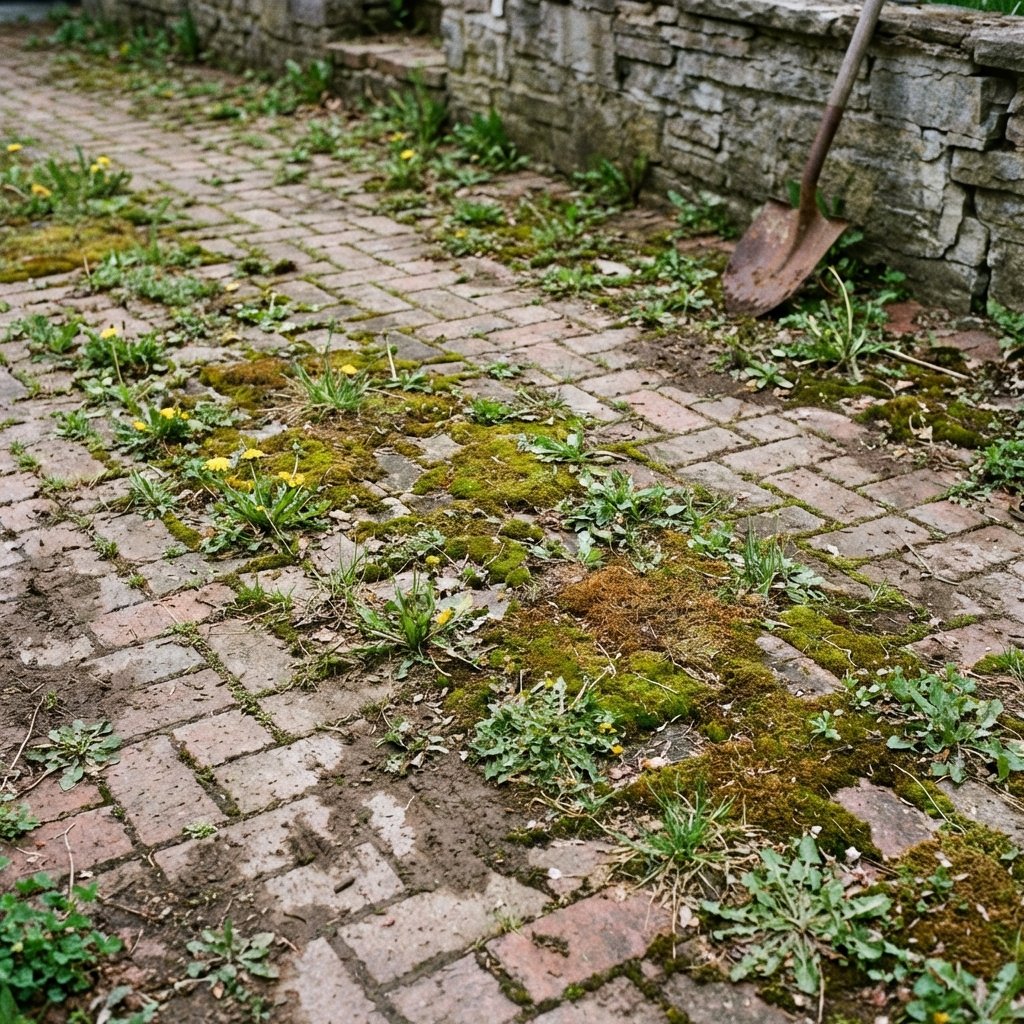 Brick Driveway Before